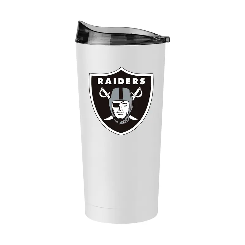 Las Vegas Raiders 20oz Swagger White Powder Coat Tumbler