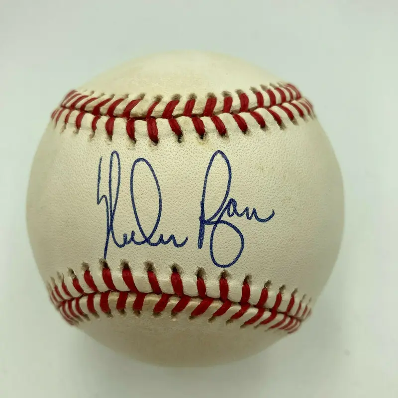 Nice Nolan Ryan Signed Official 1980's American League Baseball JSA COA