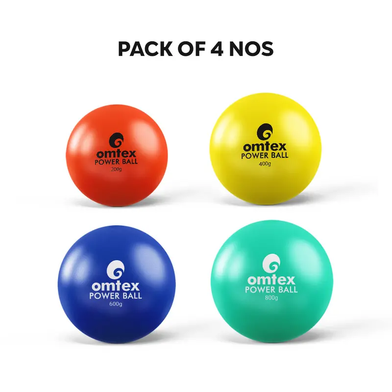 Omtex Power Ball Combo Pack of 4 | Kibi Sports