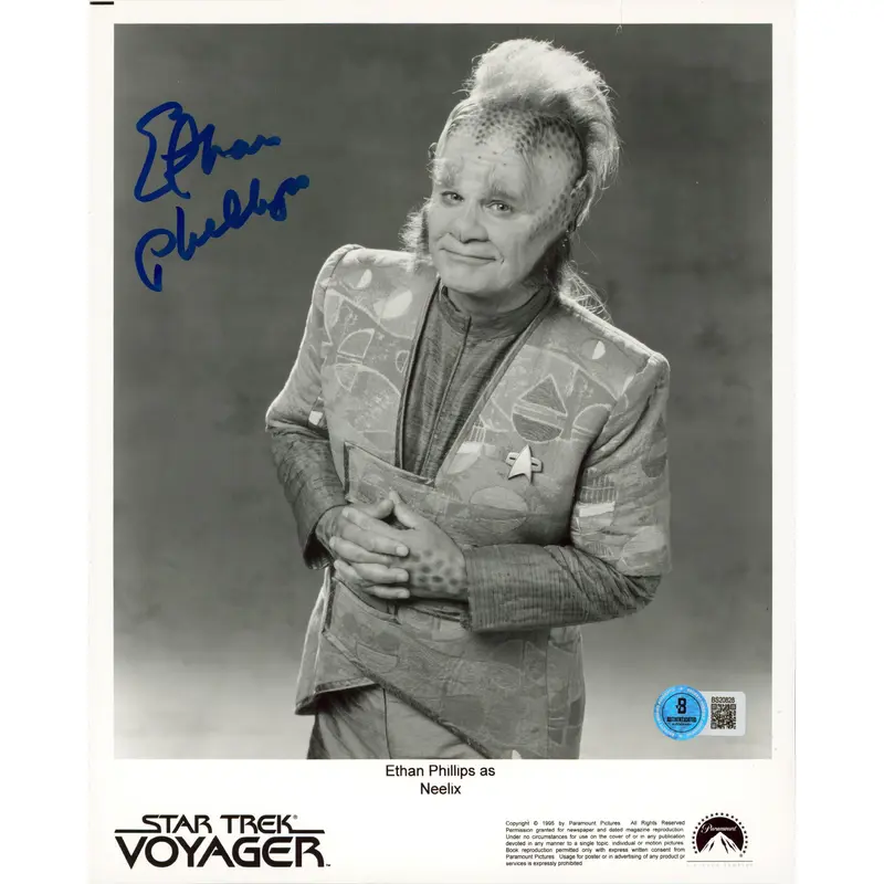 Ethan Phillips Star Trek: Voyager Authentic Signed 8x10 Photo BAS #BS20828