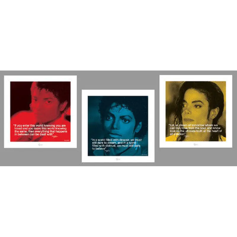 Michael Jackson "Wisdom" 3-Print Commemorative Combo