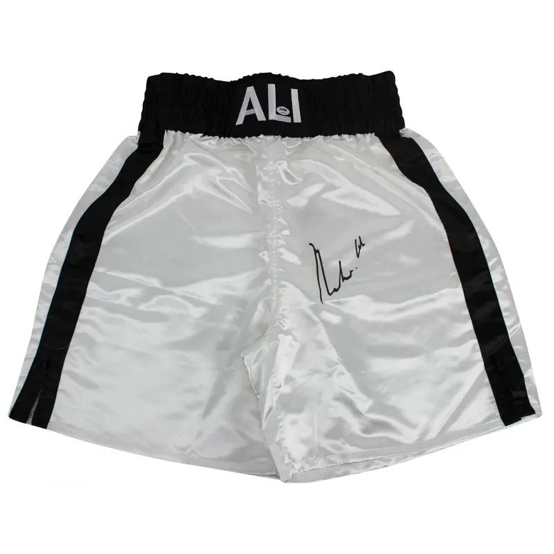 Muhammad Ali Authentic Signed White Ali Boxing Trunks PSA/DNA Itp #4A01723