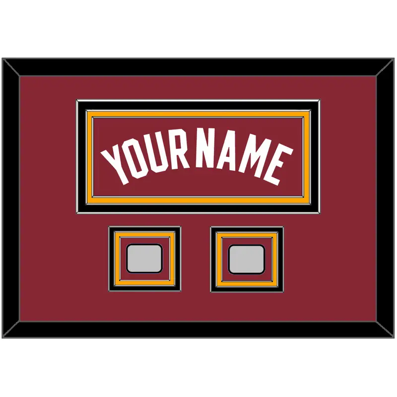 Miami Name & 2 Finals Patches - Alternate Red (2009-2017) - Triple Mat 5