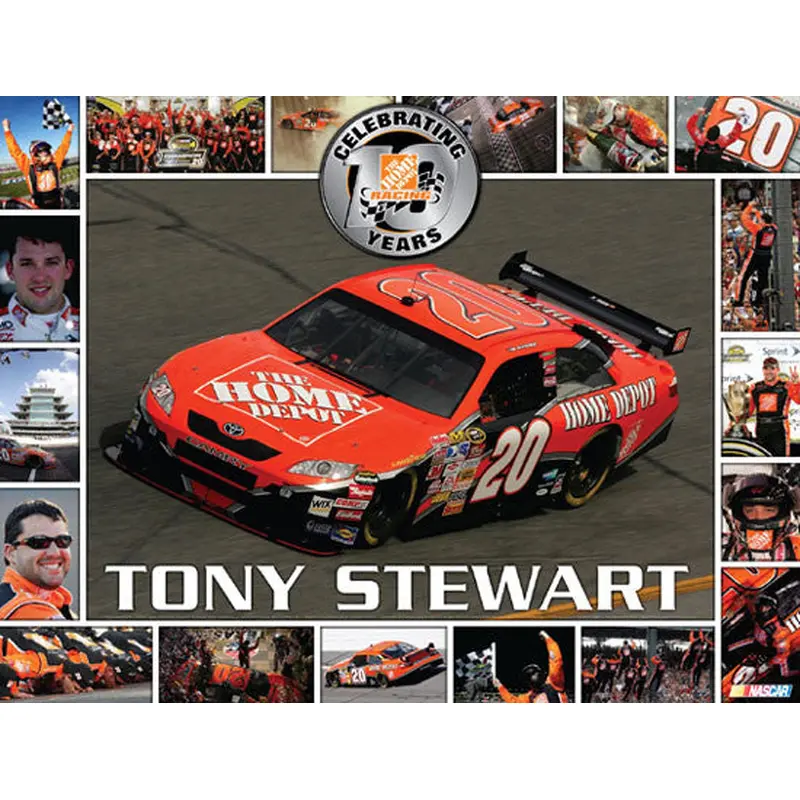Tony Stewart "Ten Years" (Home Depot #20 1999-2008) NASCAR Poster - Time Factory