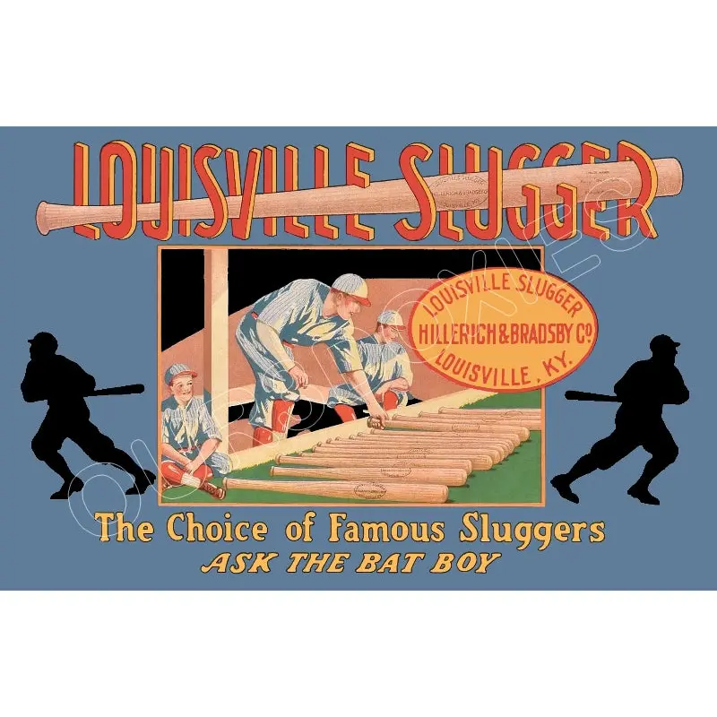 1920's Louisville Slugger Store Counter Advertising Standup Sign - 991