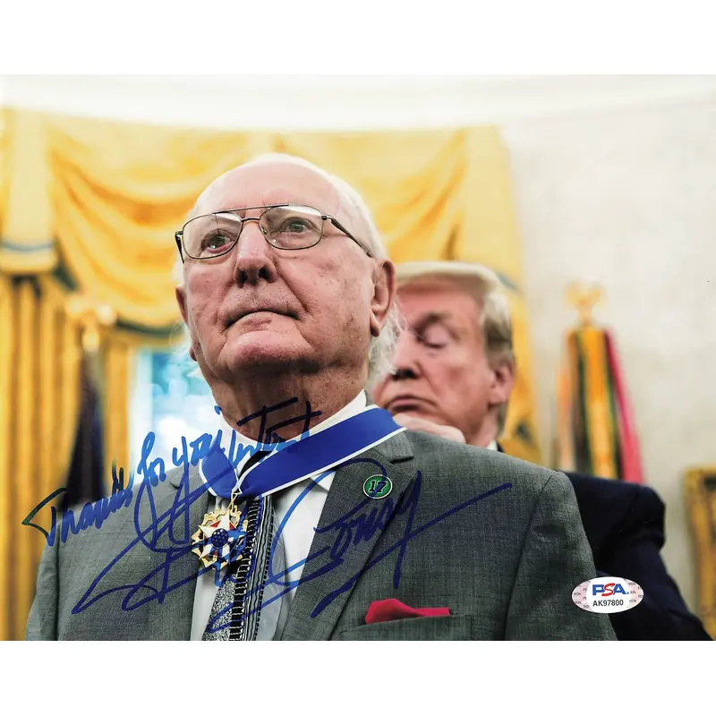 BOB COUSY signed 8x10 photo PSA/DNA Boston Celtics Autographed Donald Trump