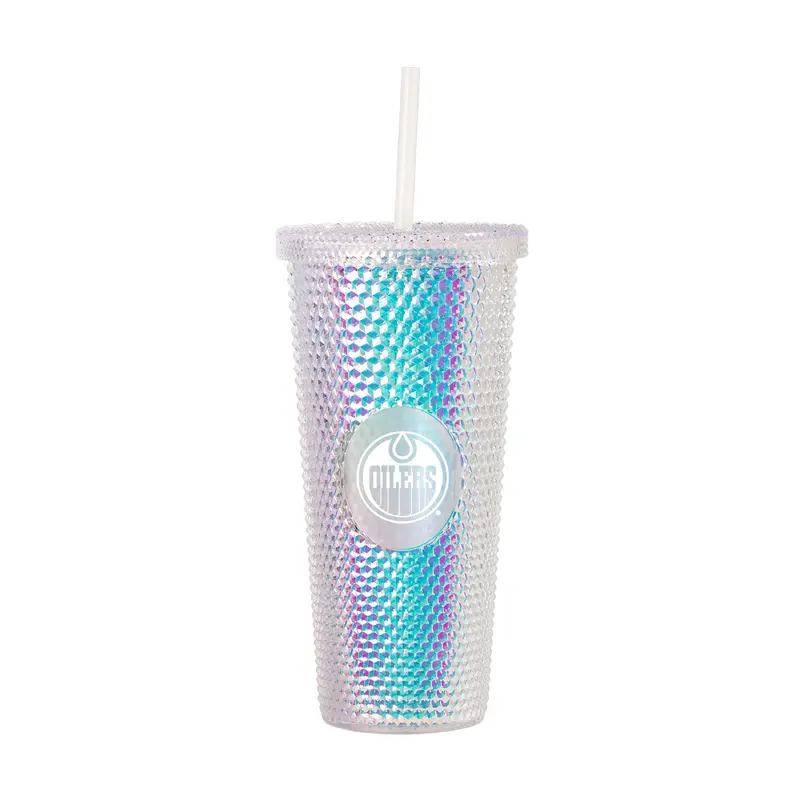 Edmonton Oilers 24oz Iridescent Studded Tumbler