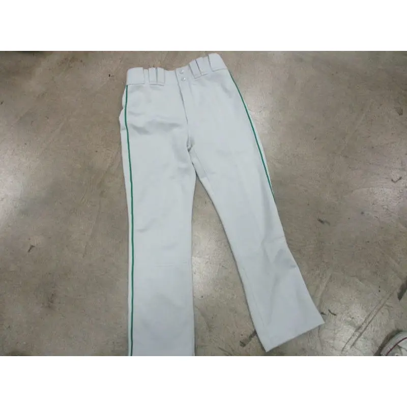 Mizuno Performance Gray Baseball Pants Sz Small - Green Piping