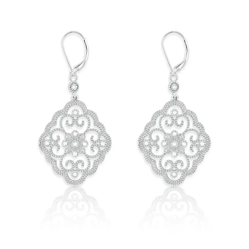 Sterling Silver 1/10ct Diamond Earrings
