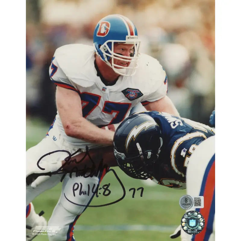 Broncos Karl Mecklenburg Authentic Signed 8x10 Photo Autographed BAS #BR54902