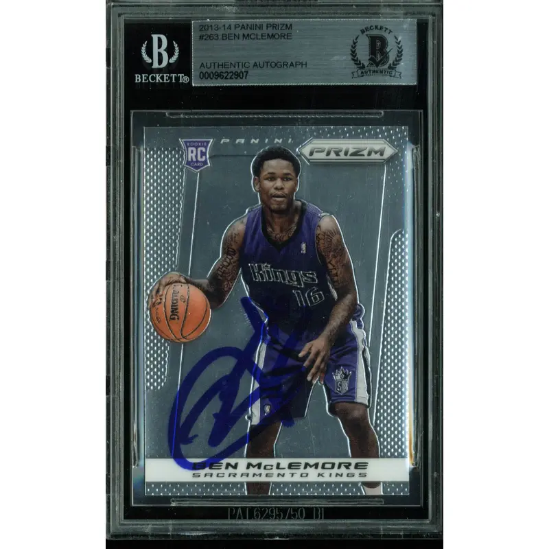 Kings Ben Mclemore Authentic Signed Card 2013 Panini Prizm RC #263 BAS Slabbed