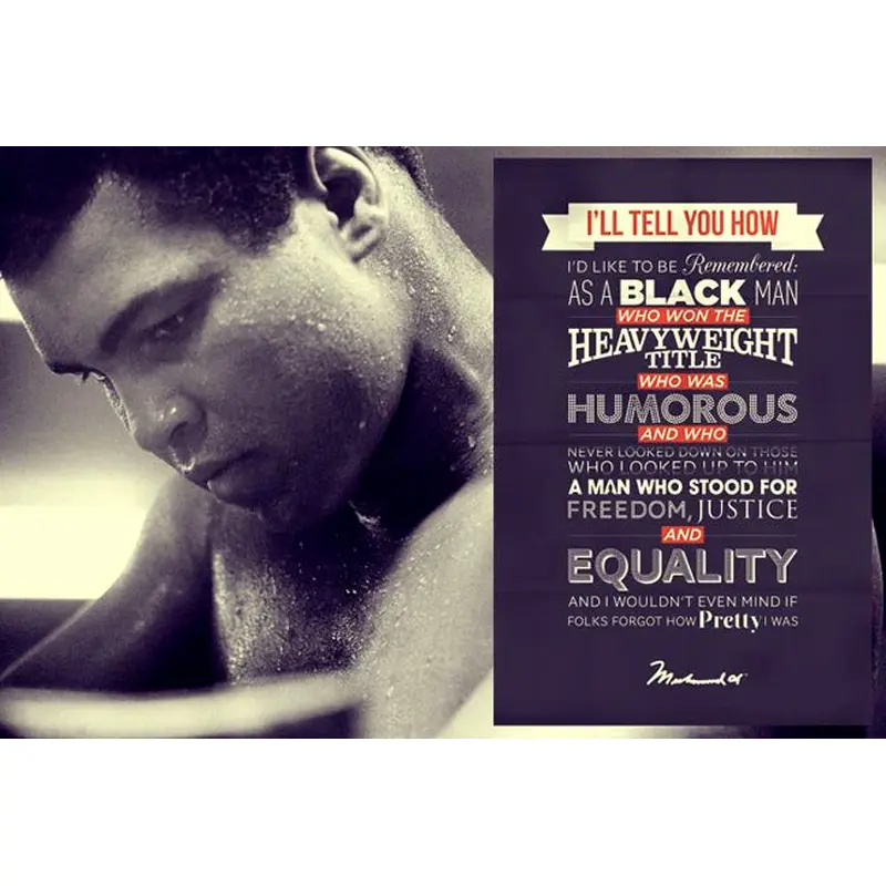 Muhammad Ali "Remembered" Inspirational Classic Boxing Poster - Pyramid International