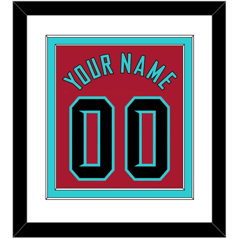 Arizona Name & Number - Alternate Red - Double Mat 1