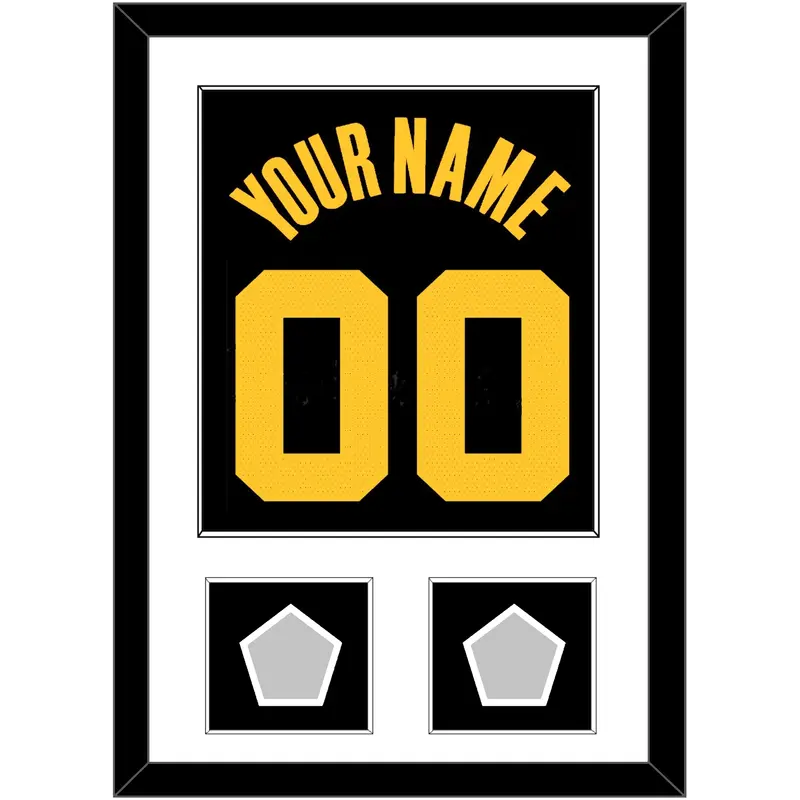 Golden State Name & Number With 2 Champions Patches - Black City (2021-2022) - Single Mat 1
