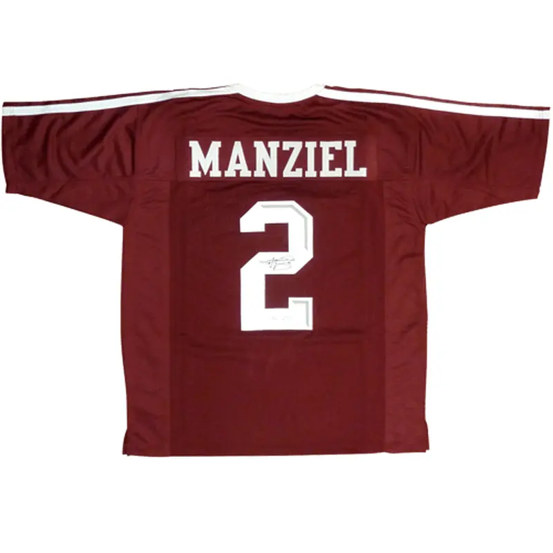 Johnny Manziel Autographed Texas A&M Aggies (Maroon #2) Custom Jersey - JSA