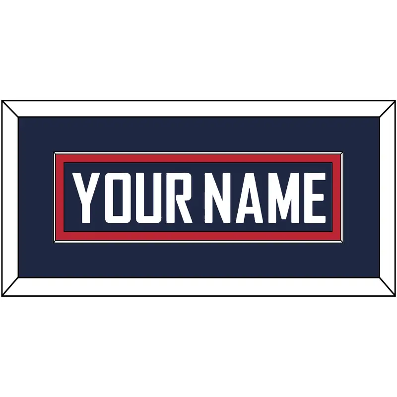 United States Mens Hockey Nameplate - 2014 Olympics Home White - Single Mat 2