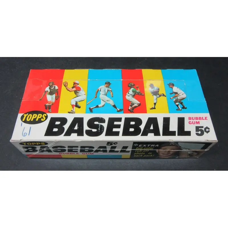 1966 Topps Baseball 5 Cent Empty Display Box (Extra Rub-off)