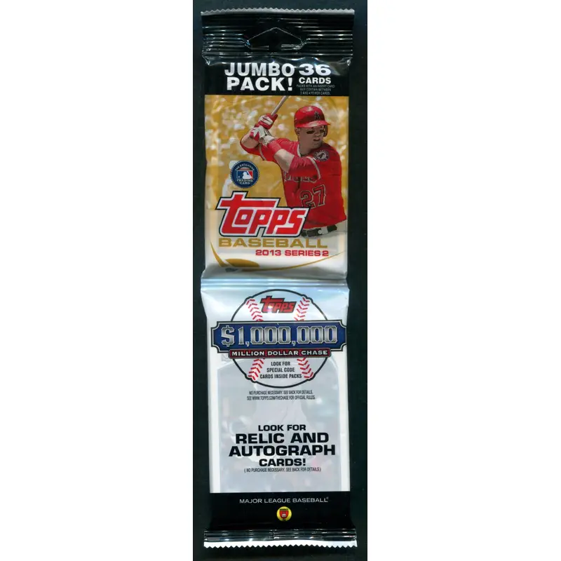 2013 Topps Baseball Unopened Series 2 Jumbo Pack (36)