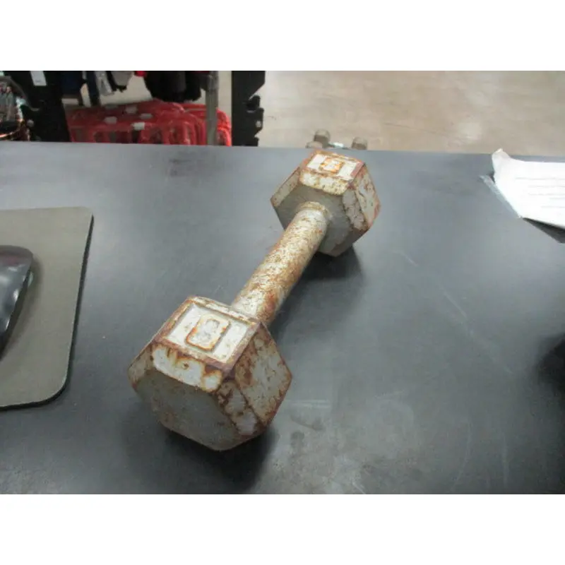 Used 8 LB Cast Iron Dumbbell
