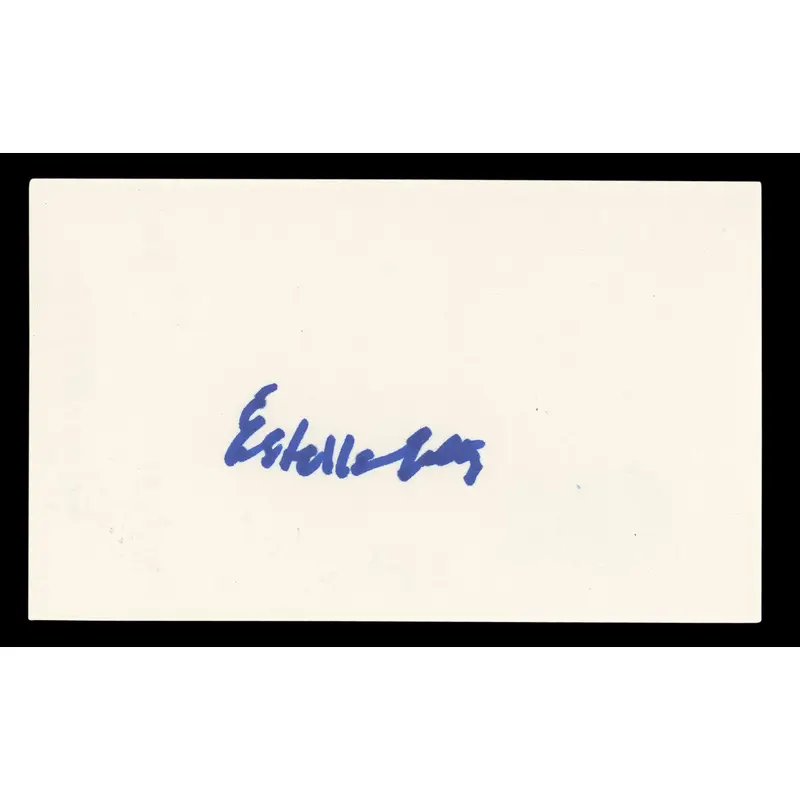 Estelle Getty The Golden Girls Authentic Signed 3x5 Index Card BAS #BL98512
