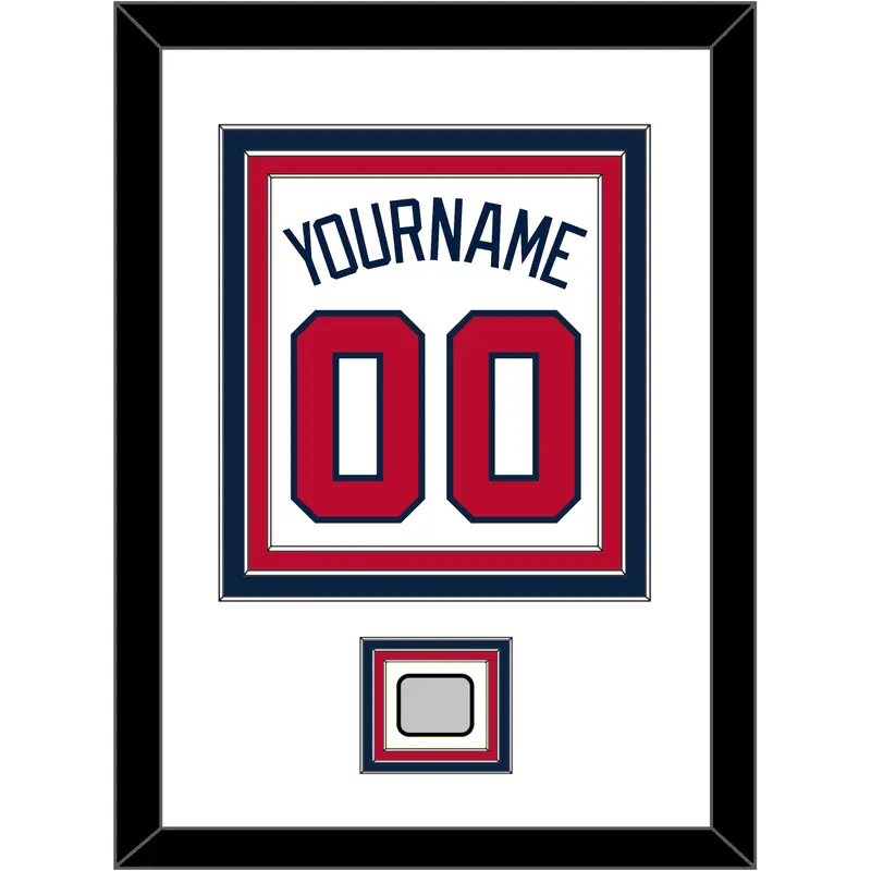 Atlanta Name, Number & World Series Jersey Patch - Home White - Triple Mat 1
