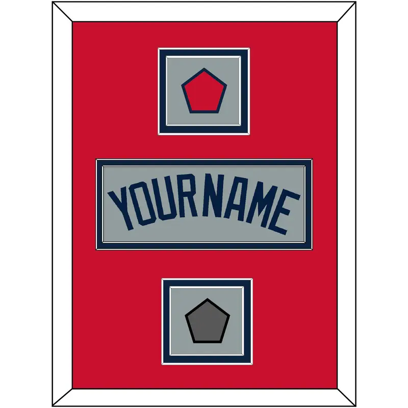 Boston Name, Logo Patch & World Series Champions Patch - Road Gray (2009-2013) - Double Mat 2