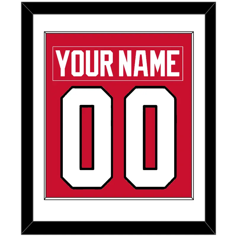 Chicago Nameplate & Number (Back) Combined - Home Red (2007-2017) - Single Mat 1