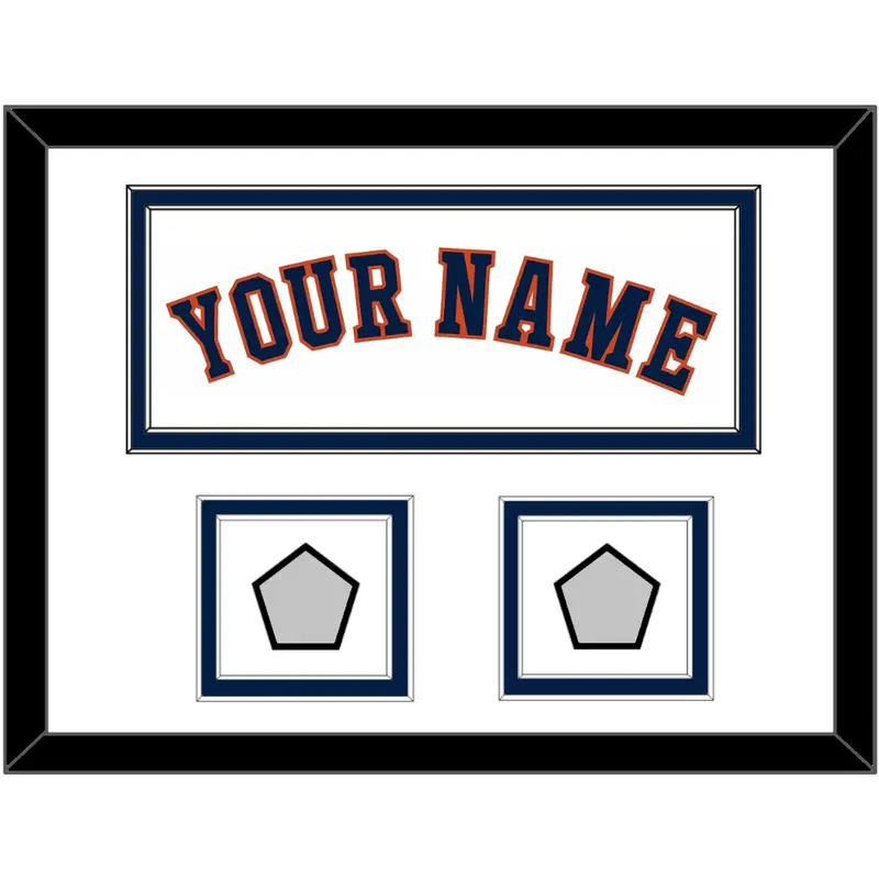 Houston Name & 2 World Series Jersey Patches - Home White - Double Mat 1