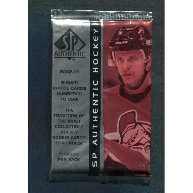2002/03 Upper Deck SP Authentic Hockey Unopened Pack (5)