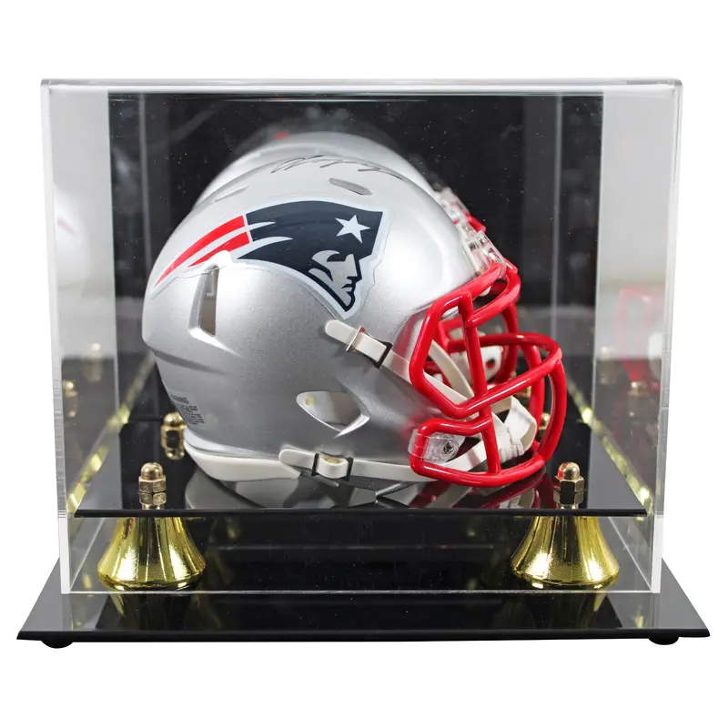 Patriots Christian Gonzalez Signed Speed Mini Helmet W/ Case BAS Witnessed