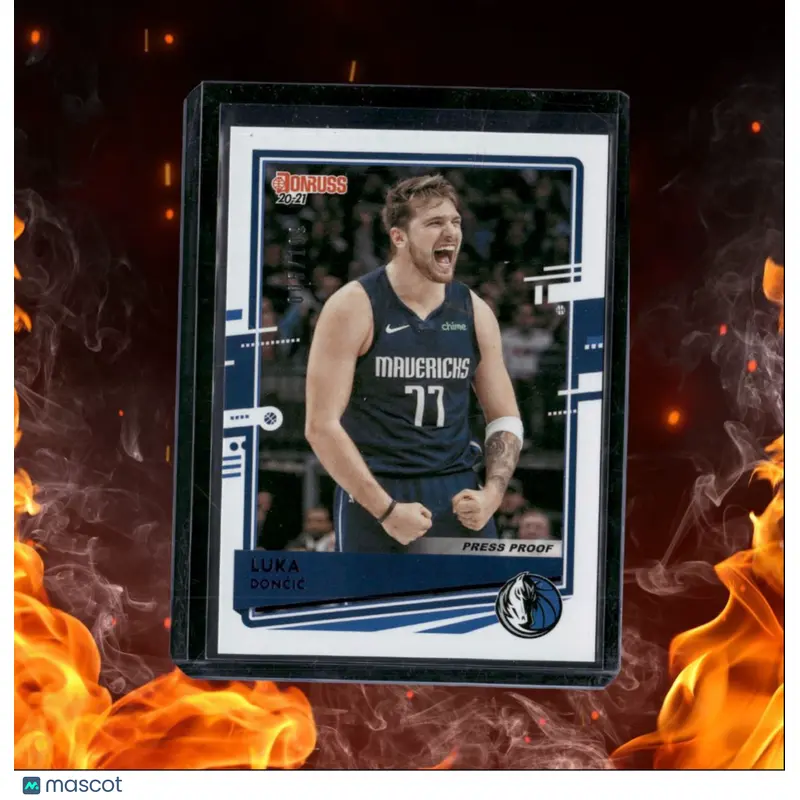 2020-21 Panini Donruss Luka Doncic Press Proof Purple 005/199 #43