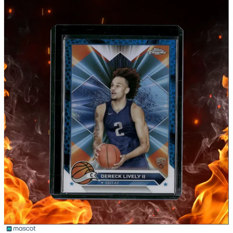 2023-24 Topps Chrome Dereck Lively Blue Basketball Refractor #92