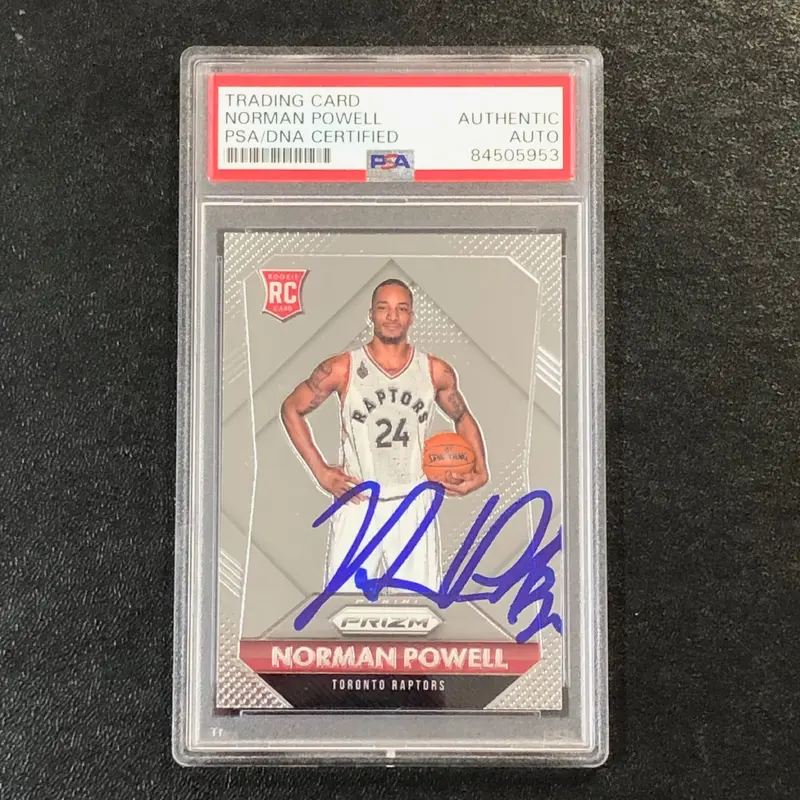2015-16 Panini Prizm #337 Norman Powell Signed Card AUTO PSA Slabbed RC Raptors