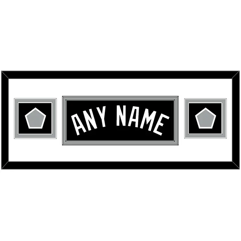 San Antonio Name With 2 Champions Trophy Patches - Road Black (2002-2017) - Double Mat 2
