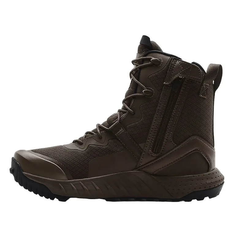 UNDER ARMOUR MENS Brown Micro G Valsetz Zip Tactical Boot 3023748-100