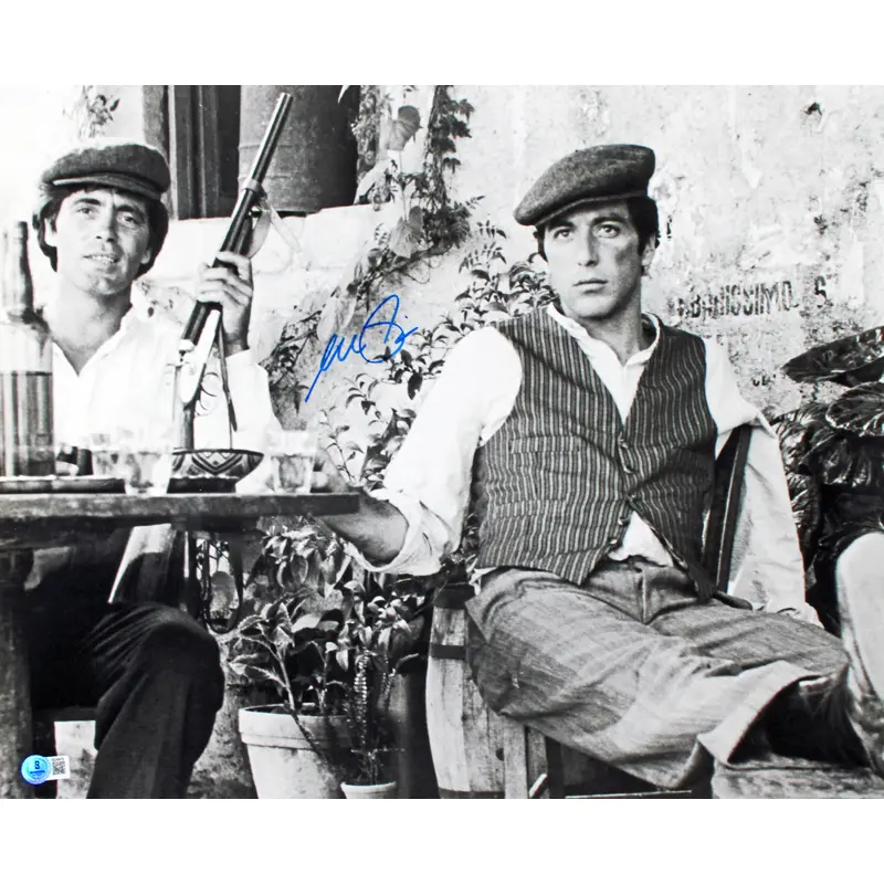 Al Pacino The Godfather Authentic Signed 16x20 Horizontal B&W Sitting Photo BAS
