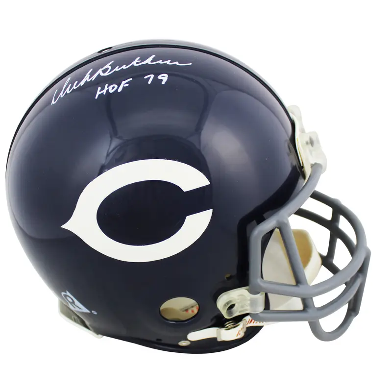 Bears Dick Butkus "HOF 79" Signed Vintage Throwback Proline Full Size Helmet JSA