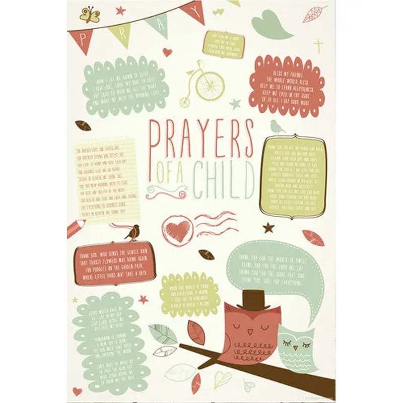 Prayers of a Child Christian Inspirational Poster - Slingshot Publishing