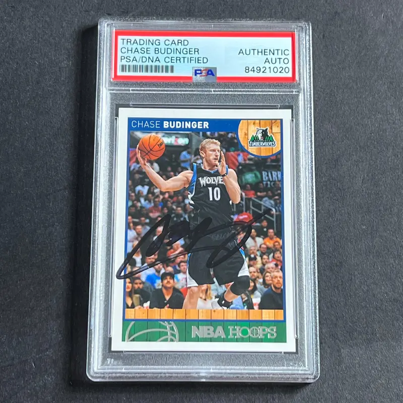 2013-14 Panini Hoops #216 Chase Budinger Signed Card AUTO PSA Slabbed Timberwolves