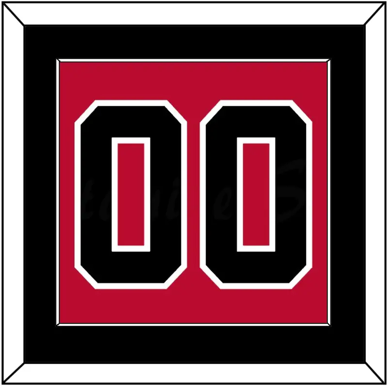 Chicago Number - Red Icon - Single Mat 2
