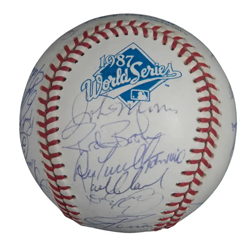 1987 St. Louis Cardinals NL Champs Team Signed W.S. Baseball JSA COA