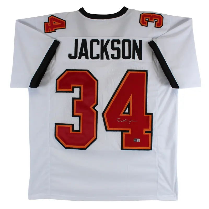 Dexter Jackson Authentic Signed White Pro Style Jersey Autographed BAS Witnessed