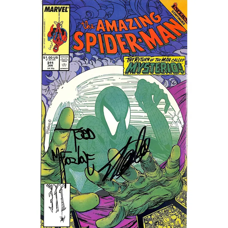 Stan Lee & Todd McFarlane Signed The Amazing Spider-Man #311 Comic BAS #E35339