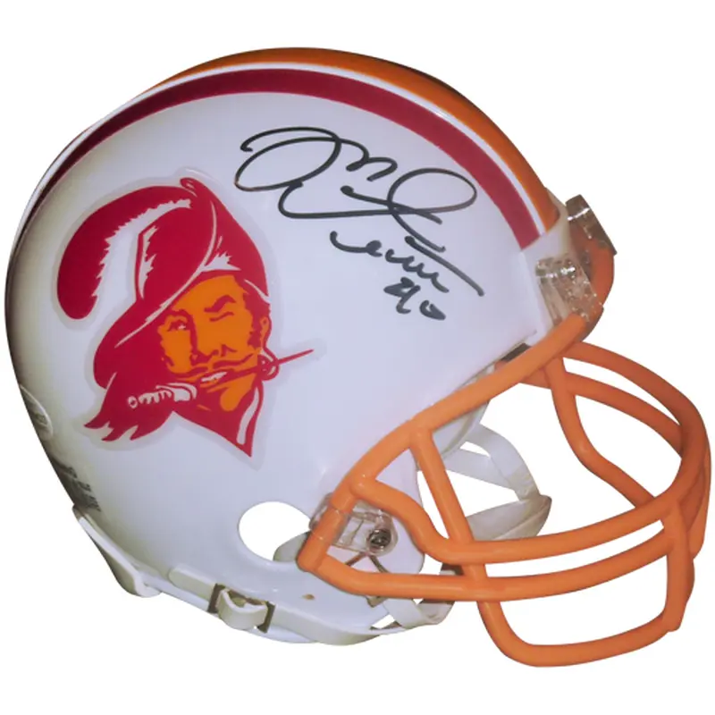 Mike Alstott Autographed Tampa Bay Buccaneers (Throwback White) Mini Helmet - JSA