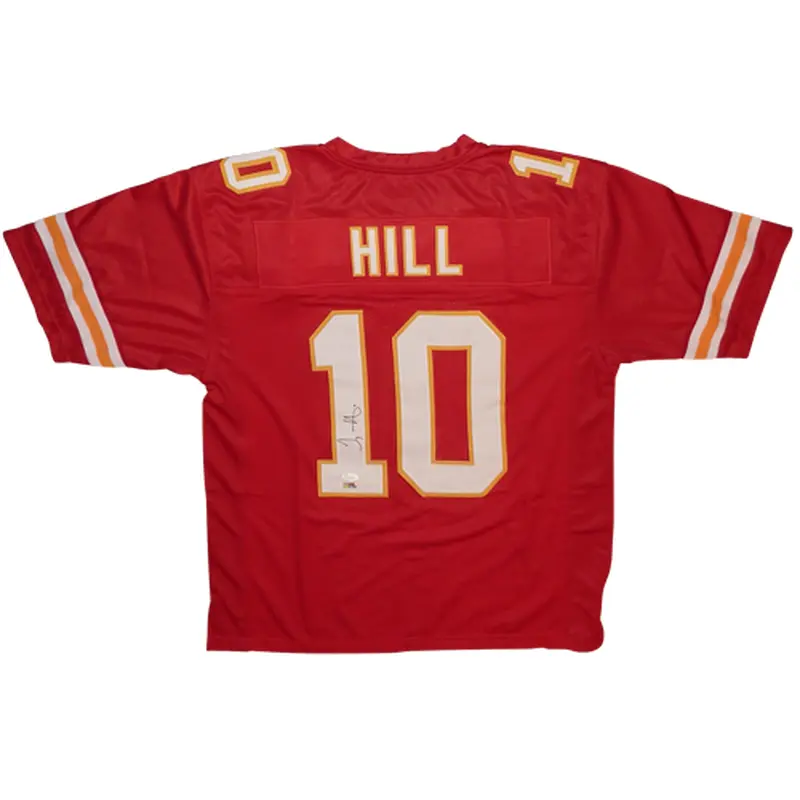 Tyreek Hill Autographed Kansas City Chiefs (Red #10) Custom Jersey - JSA