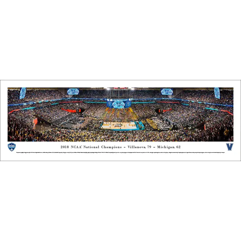 Villanova Wildcats 2018 NCAA Basketball Champions Panoramic Poster Print - Blakeway