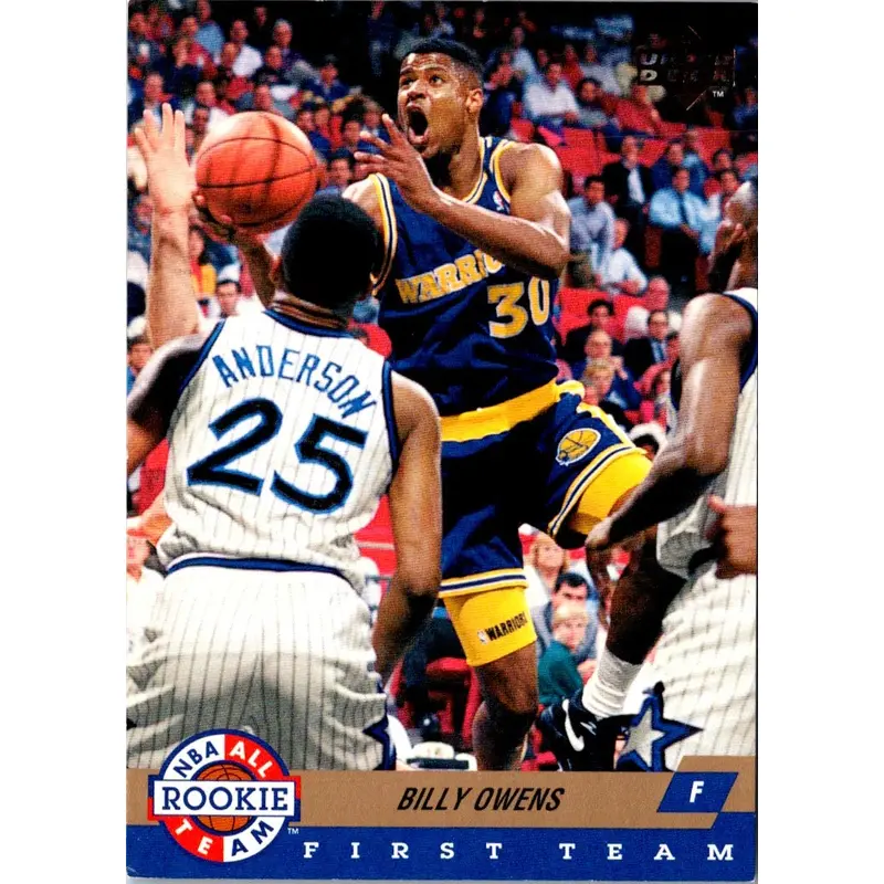 1992 Upper Deck All-Rookie Team Billy Owens #AR3
