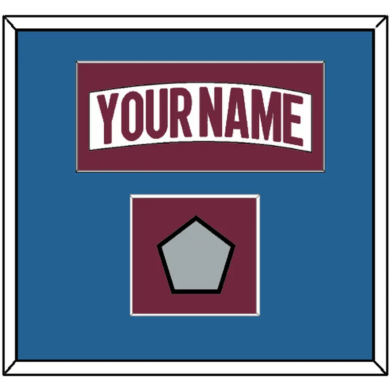 Colorado Nameplate & 2022 Stanley Cup Finals Patch - Road White - Single Mat 4