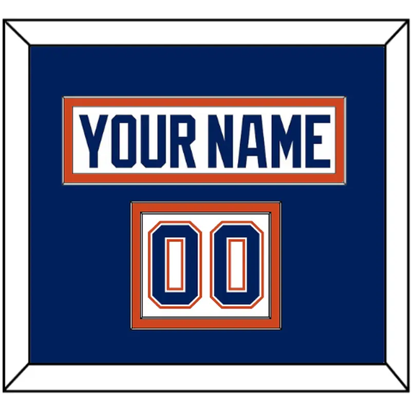 Edmonton Nameplate & Number (Shoulder) - Road White - Double Mat 2