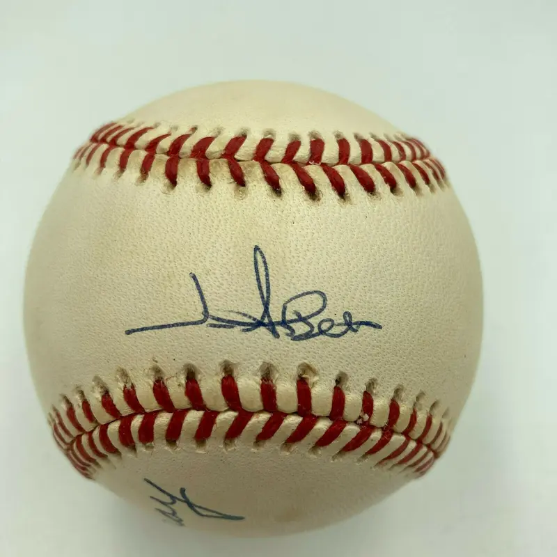 Rare Jim Abbott & Pete Gray One Handed Pitchers Signed Baseball JSA COA